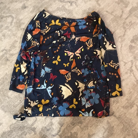 Weston navy with butterflies on it blouse - Picture 2 of 4